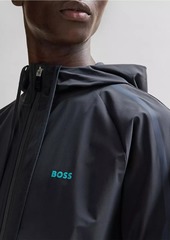 Hugo Boss Zip-Up Hoodie with Decorative Reflective Details