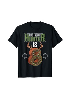 8 Year Old Hunting 8th Birthday Party Deer Hunter T-Shirt