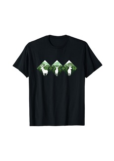 Hunter Abstract Deer In The Mountains T-Shirt