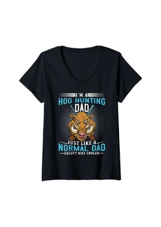 Hunter Boars Hunting Hog Hunting Dad Hunting Sport Hunting Dad V-Neck T-Shirt