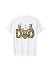 funny father's day tee Hunter Dad Deer Hunting (on back) T-Shirt