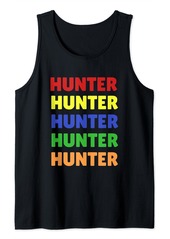 Hunter colorful name stack | pride in your name Tank Top