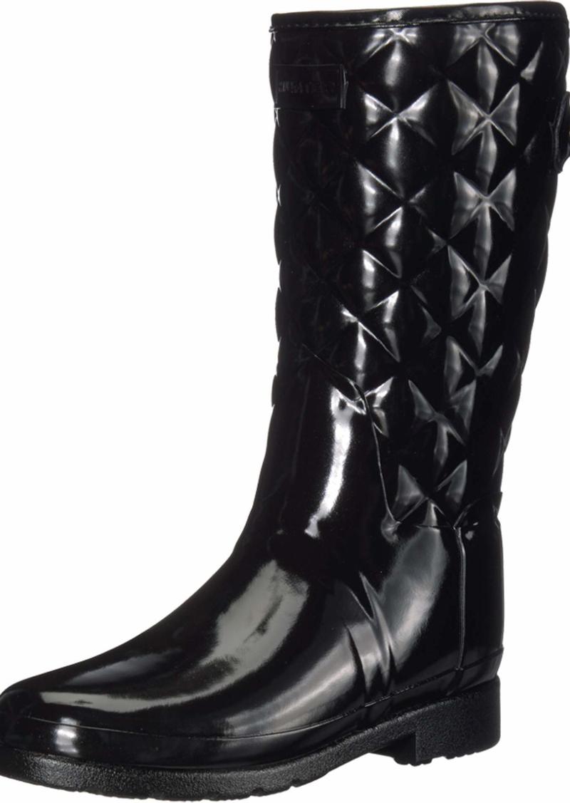 Hunter Footwear Women's Refined Gloss Quilt Short Rain Boots