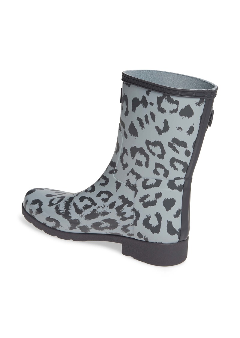 leopard rain boots hunter