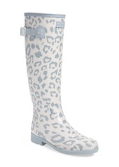 hunter leopard print rain boots