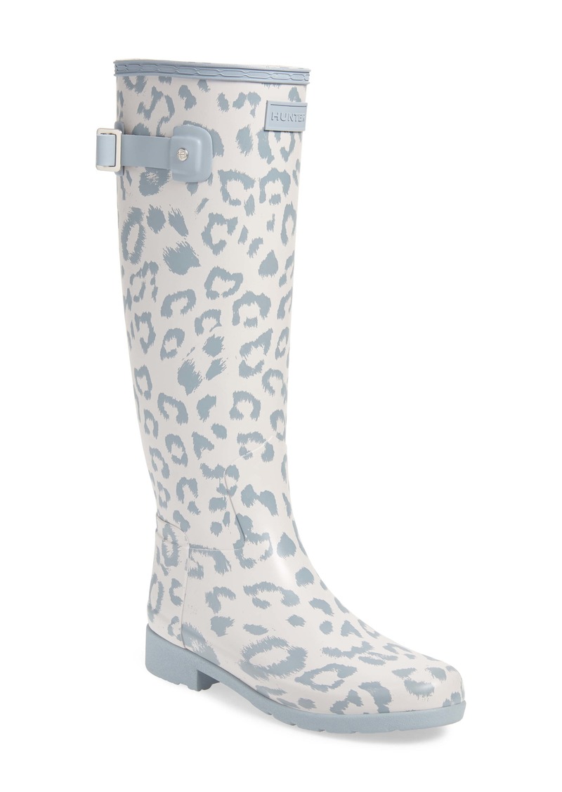 hunter rain boots leopard