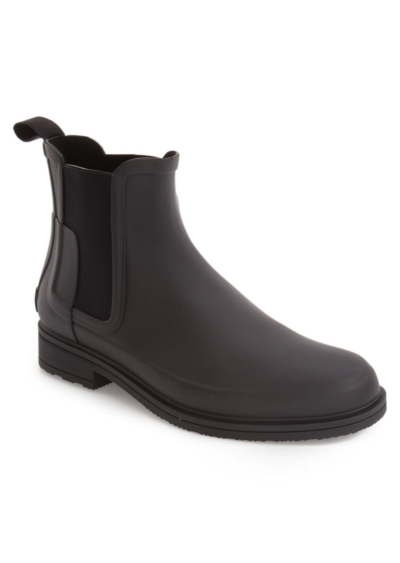 hunter leather chelsea boots