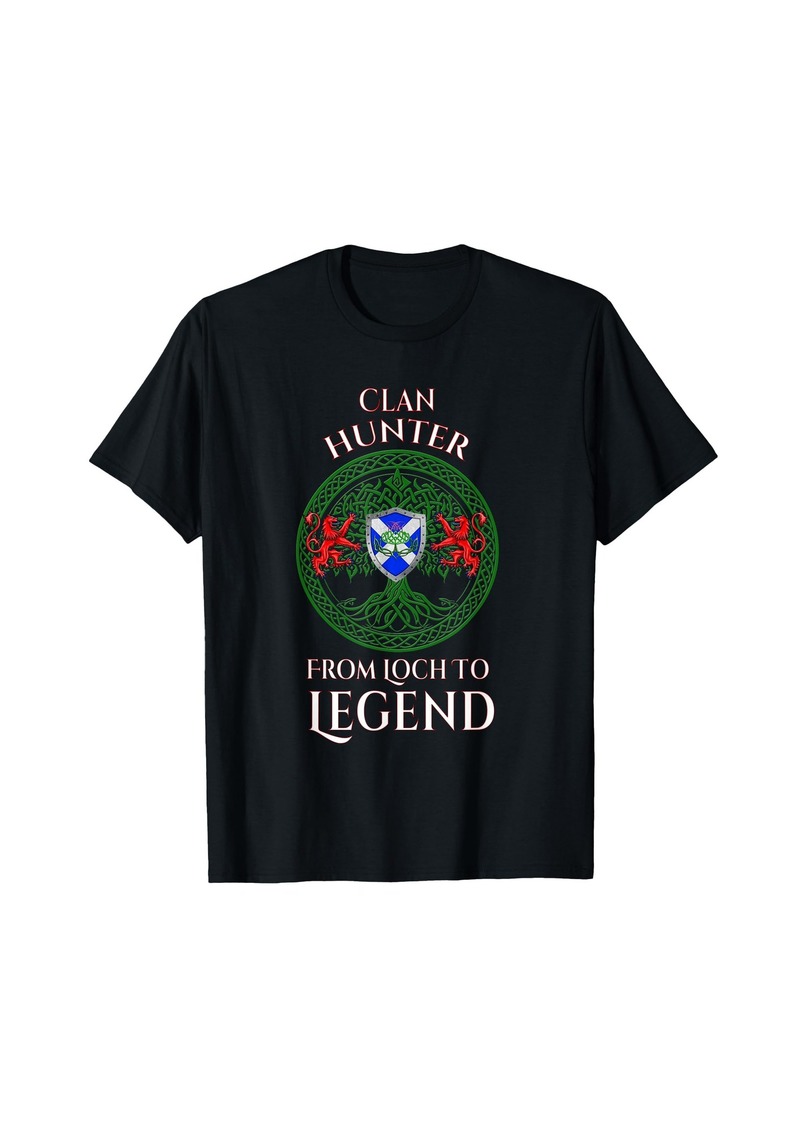 Hunter Scottish Family Clan From Loch To Legend T-Shirt