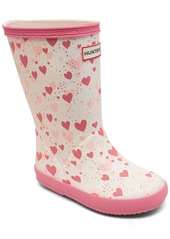 Hunter Toddler Kids' Original First Classic Rain Boots from Finish Line - White/Pink