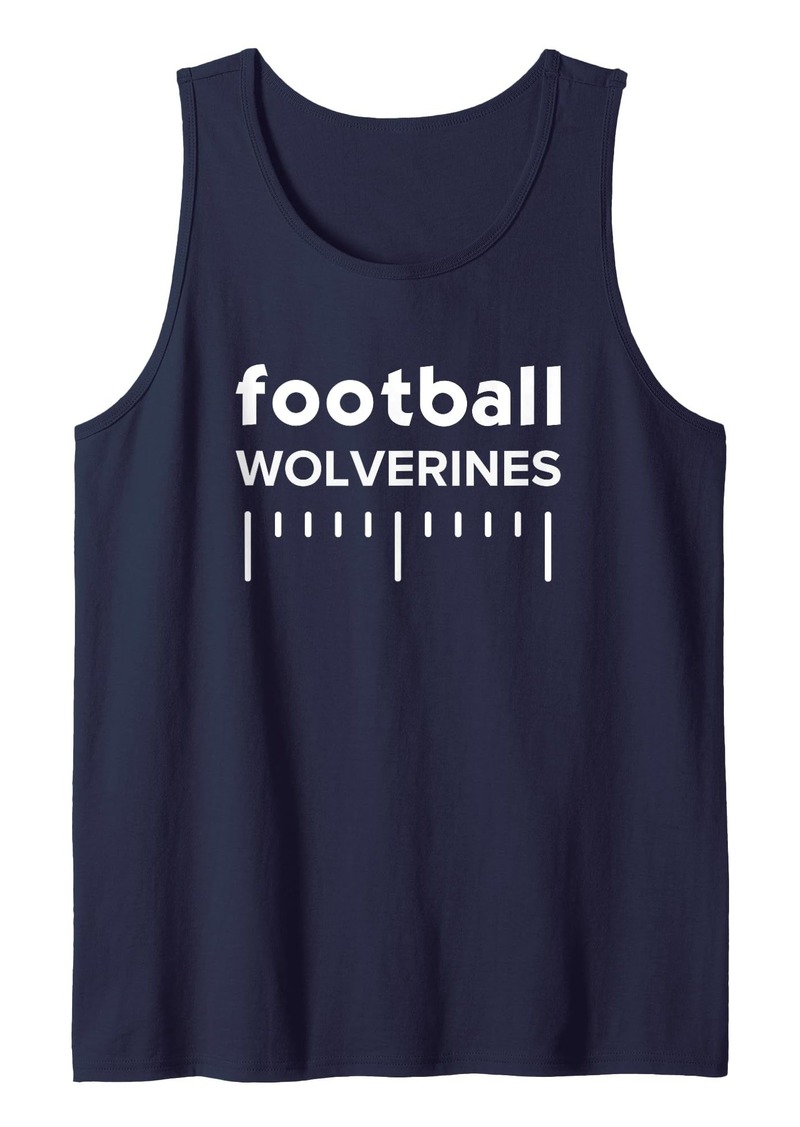 Hunter Wolverines Football Lines HS Tank Top