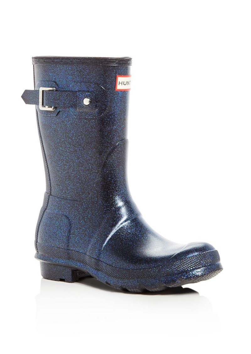 short glitter rain boots