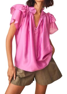 Hunter Millie Top Blouse In Magenta