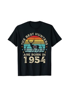 The Best Hunters Are Born in 1954 Deer Hunting 66th Birthday T-Shirt