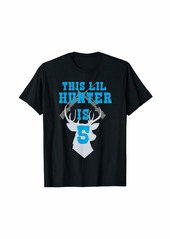 This Lil Hunter Is 5 Birthday Hunting Novelty T-Shirt