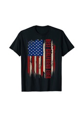 Hunter Vintage Best Girlfriend Ever American Flag Father's Day Gift T-Shirt
