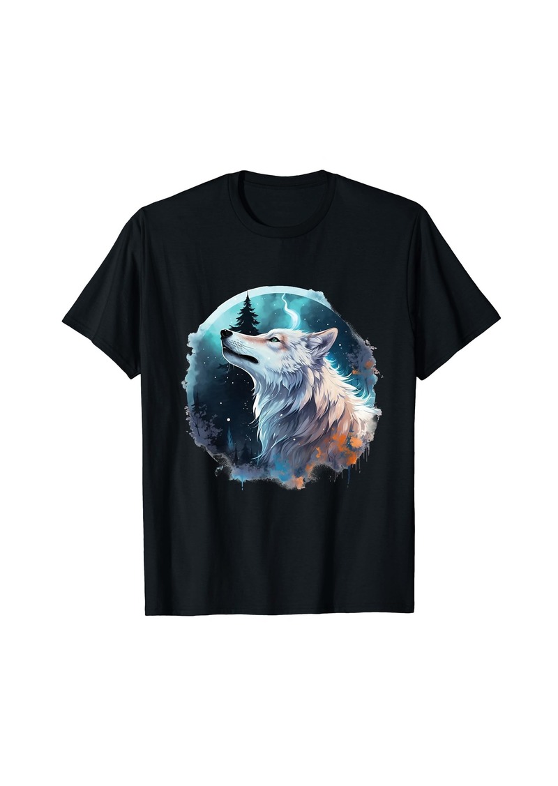 Hunter Wolf Howling At The Moon T-Shirt