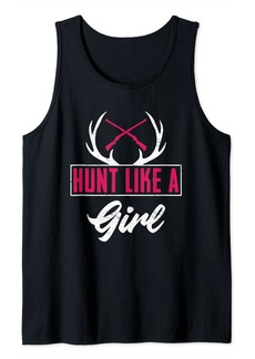 Womens Hunt Like A Girl Funny Deer Hunting Hunter Tank Top