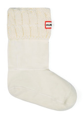Hunter Original Short Cable Knit Cuff Welly Boot Socks in Hunter White at Nordstrom