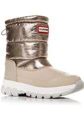 Hunter Womens Mixed Media Ankle Winter & Snow Boots