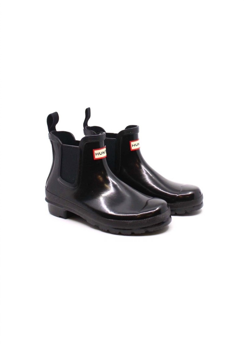 Hunter Women's Original Chelsea Boot In Black Gloss