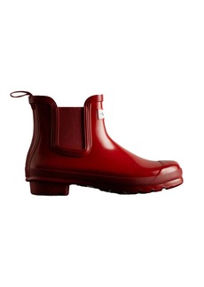 Hunter Women's Original Gloss Chelsea Boots In Military Red
