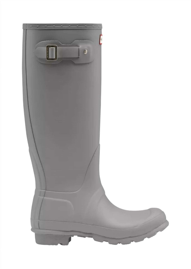 Hunter Women's Tall Classic Rain Boot In Tundra Grey