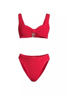 Hunza G Bonnie Twisted Knit Bikini Set