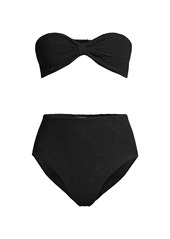 Hunza G Posey Ribbed Hi-Rise Bikini Set