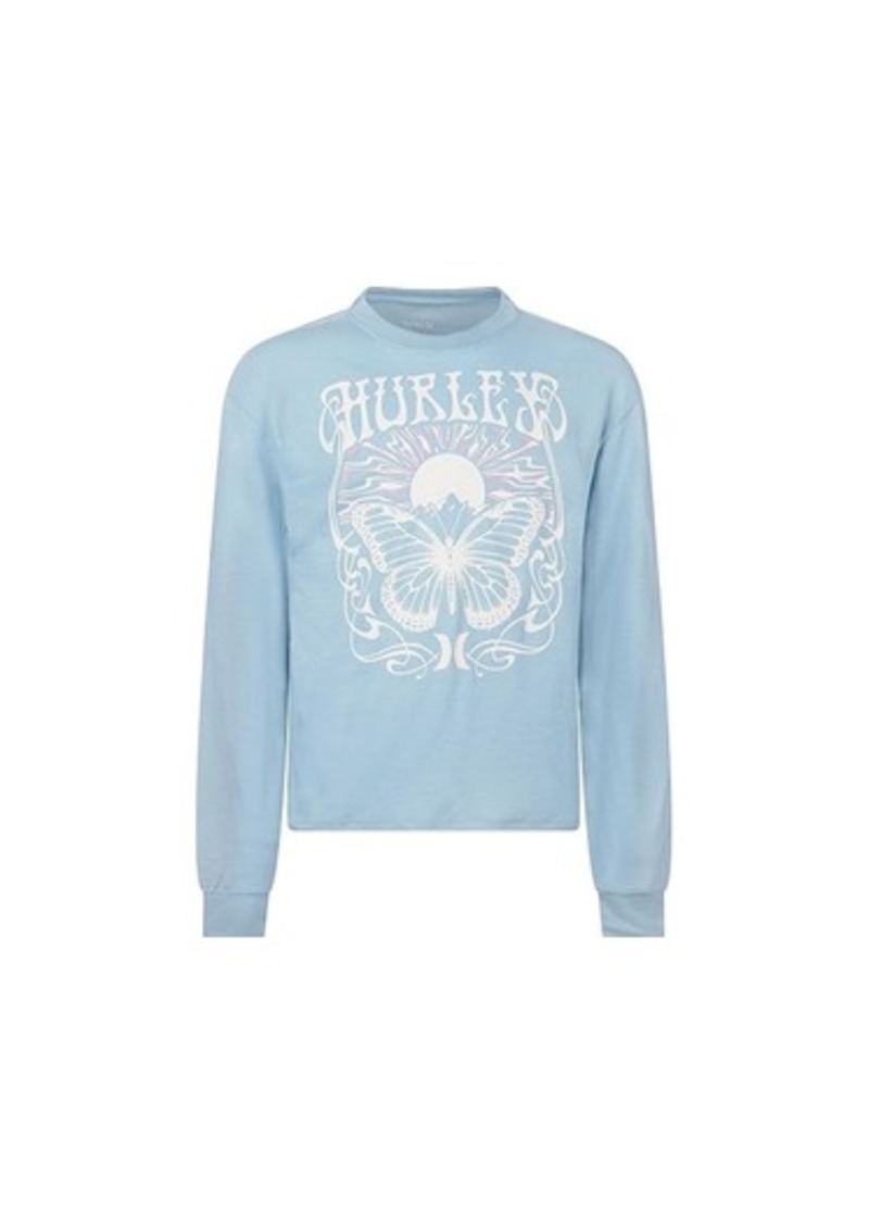 Hurley Butterfly Long Sleeve Tee (Big Kid)