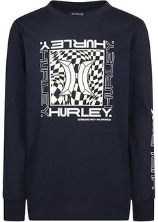 Hurley Check Box Long Sleeve Tee (Big Kid)