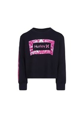Hurley French Terry Crew Neck Top (Little Kids)