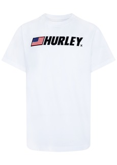 Hurley Big Boys Flag Short Sleeves T-shirt - White