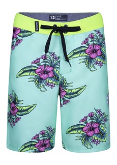 Hurley Big Boys Floral Tropics Printed Board Shorts - Ggreen G