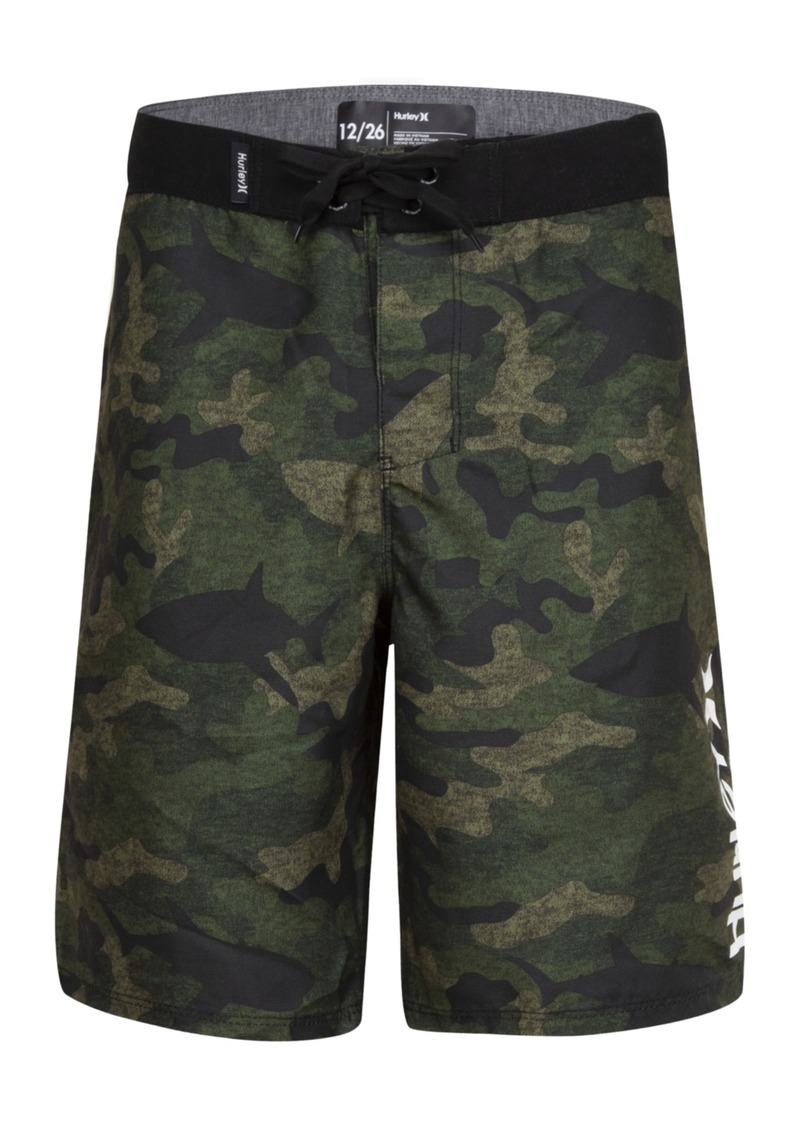 Hurley Big Boys Sharkbait Camo Boardshorts - Green Camo