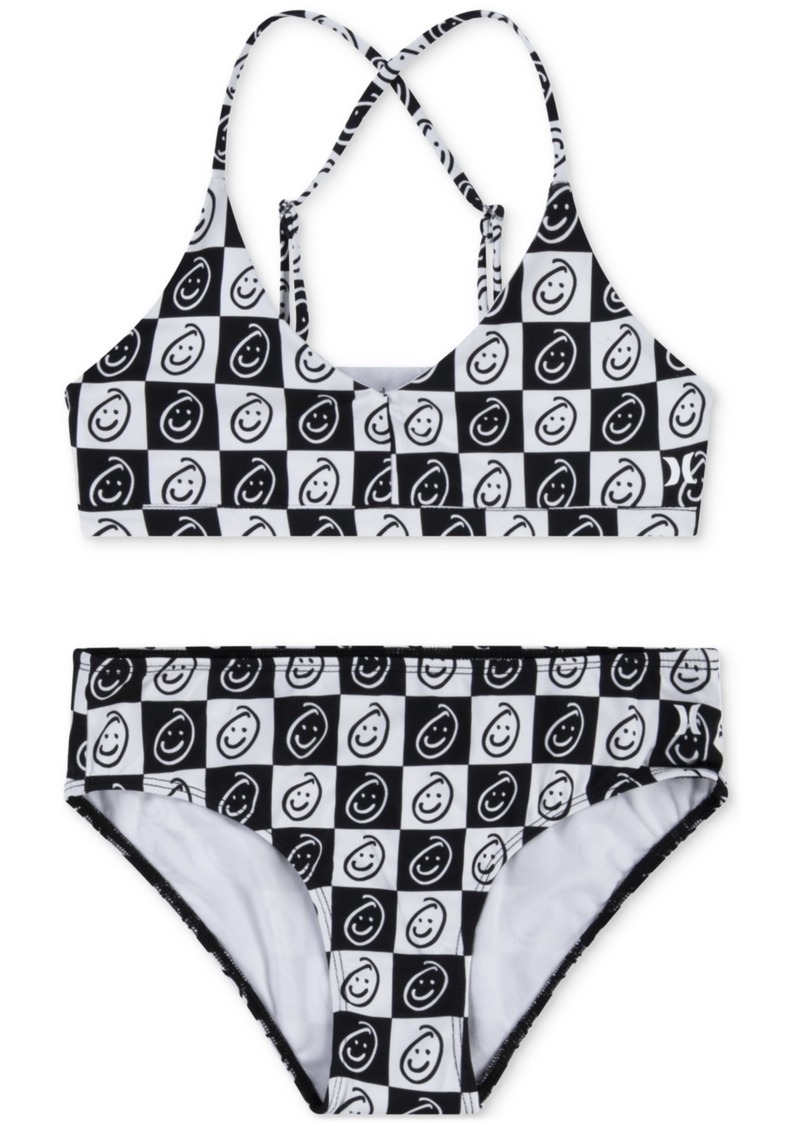 Hurley Big Girls 25th Anniversary Bikini Set - Fwhite/b