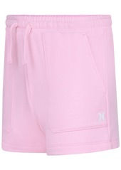 Hurley Big Girls French Terry Elastic Waistband Shorts - Black Heather