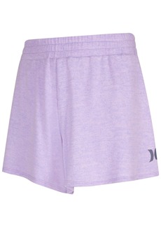 Hurley Big Girls Hacci High Waisted Swing Shorts - Light Orchid Heather