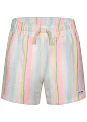 Hurley Big Girls Striped Beach Shorts - Pale Ivory, Multi