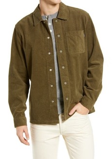 Hurley Bixby Long Sleeve Corduroy Button-Up Shirt in Medium Olive at Nordstrom