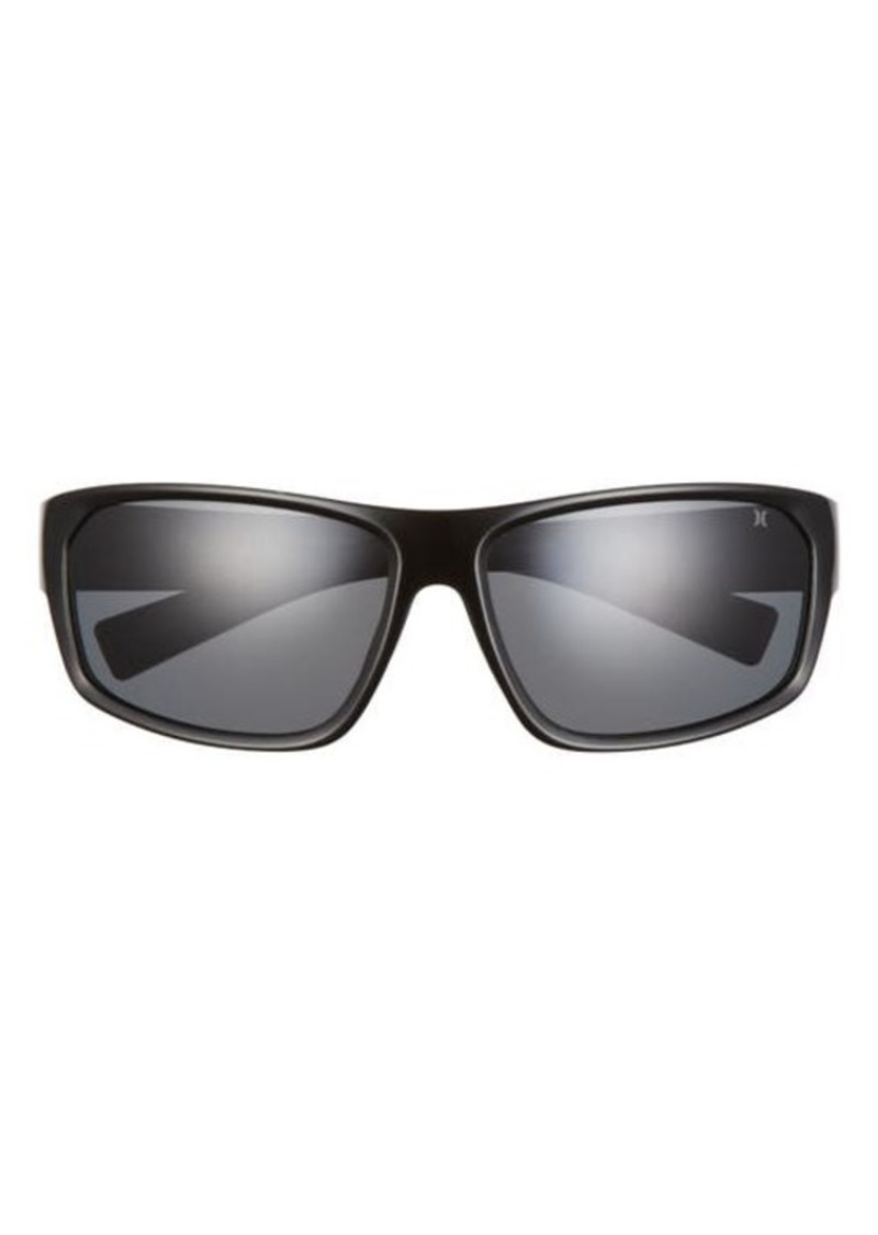 Hurley Closeout 64mm Polarized Oversize Wrap Sunglasses