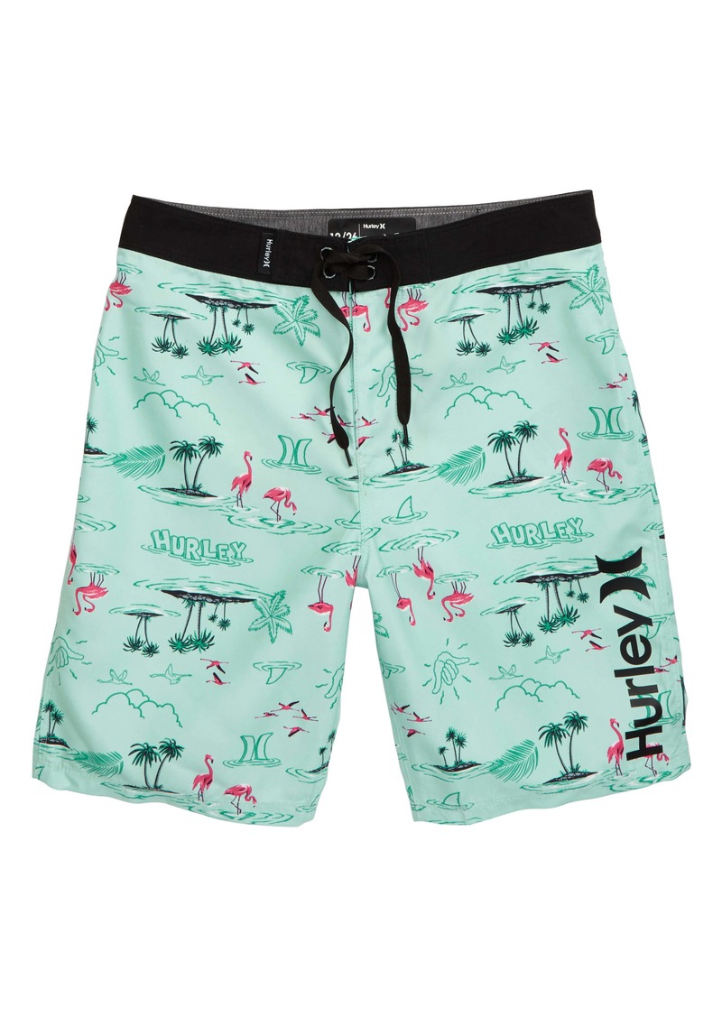 hurley flamingo board shorts