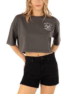 Hurley Juniors' Brooklyn Boyfriend Crop Tee - Black