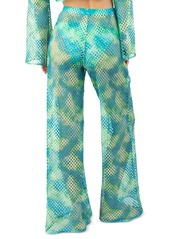 Hurley Juniors' Color Wash Mesh Pull-On Cover-Up Pants - Sky