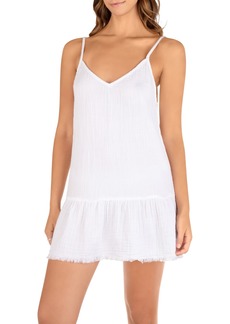 Hurley Juniors' Cotton Cover-Up Mini Dress - White