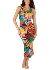 Hurley Juniors' Jungle Beach Midi Dress Cover-Up - Multi