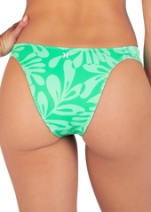 Hurley Juniors' Marina Ribbed Cheeky Bikini Bottoms - Jade