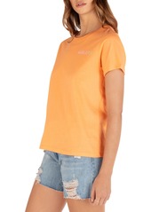 Hurley Juniors' Smile Check Graphic Print Cotton T-Shirt - Orange