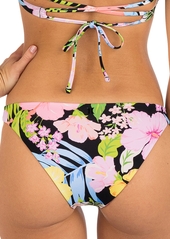 Hurley Juniors' Sunset District Reversible Bikini Bottoms - Black/Pacific Pink