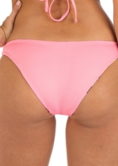Hurley Juniors' Sunset District Reversible Bikini Bottoms - Black/Pacific Pink