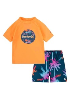 Hurley Kids' Palm Gradient Two-Piece Rashguard Swimsuit